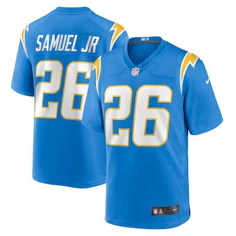 mens nike asante samuel jr powder blue los angeles chargers 